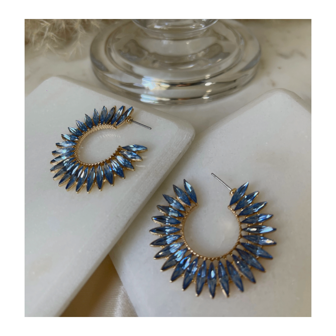 Divinity Jewel Hoop Earrings